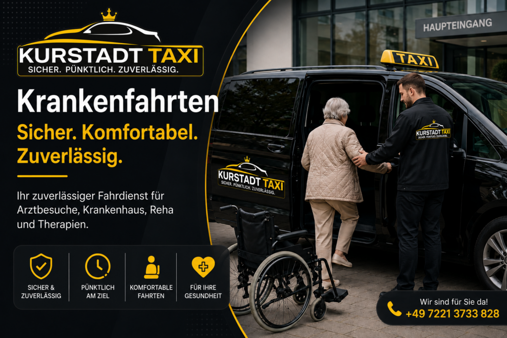 Krankenfahrten Sicher, Komfortabel und Zuverlässig mit kurstadttaxi
