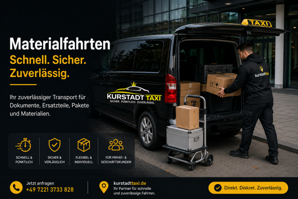 Materialfahrten Zuverlässiger Transport mit kurstadttaxi